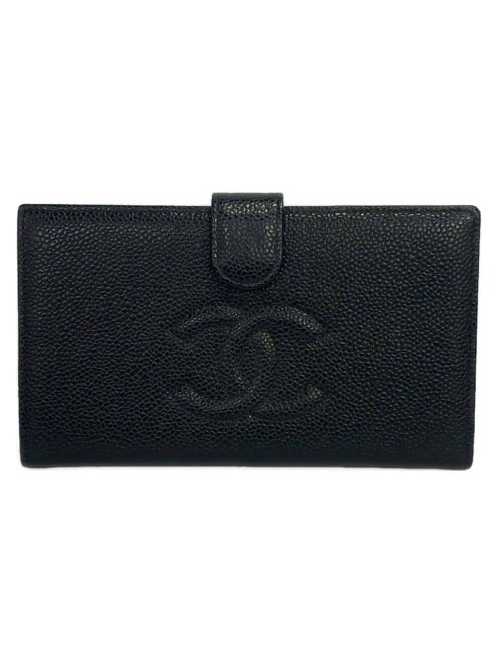 Chanel Wallet Black Clasp CC Logo - Picture 1 of 7